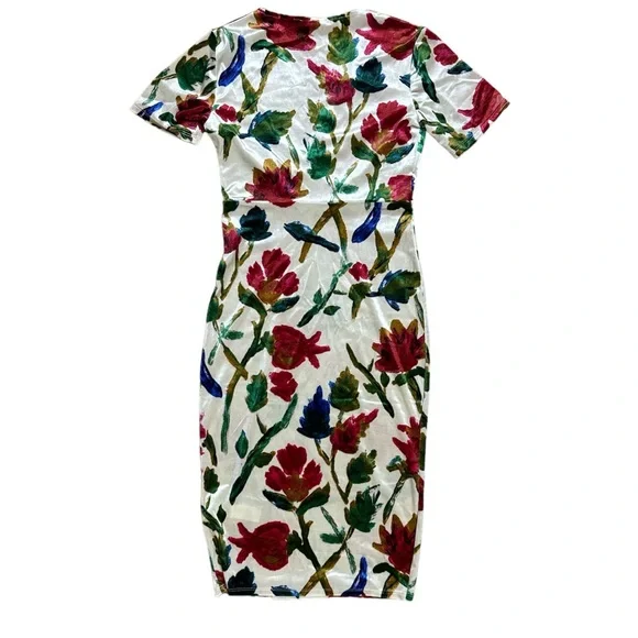 Zara Floral Velvet Dress - Picture 5 of 9